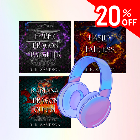 The Fated Tales Series Audiobook Book Bundle: Ember Dragon Daughter, Hasley Fateless, Kariana Dragon Queen